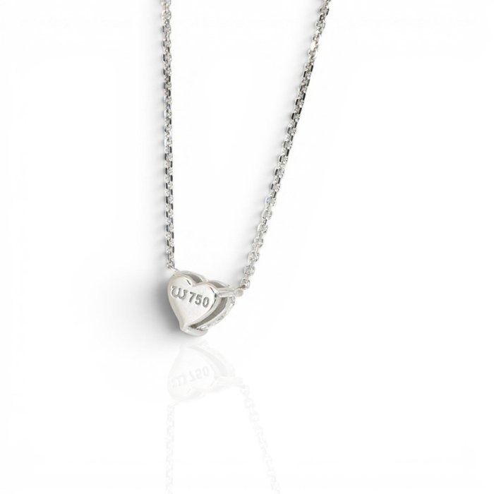 0.73 Carat GIA Certified Natural Diamond 18K White Gold Solitaire Necklace