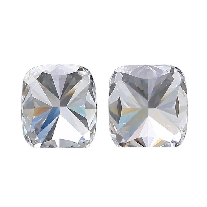 1.48 Carat GIA Certified Natural Diamond Cushion Modified Brilliant Pair