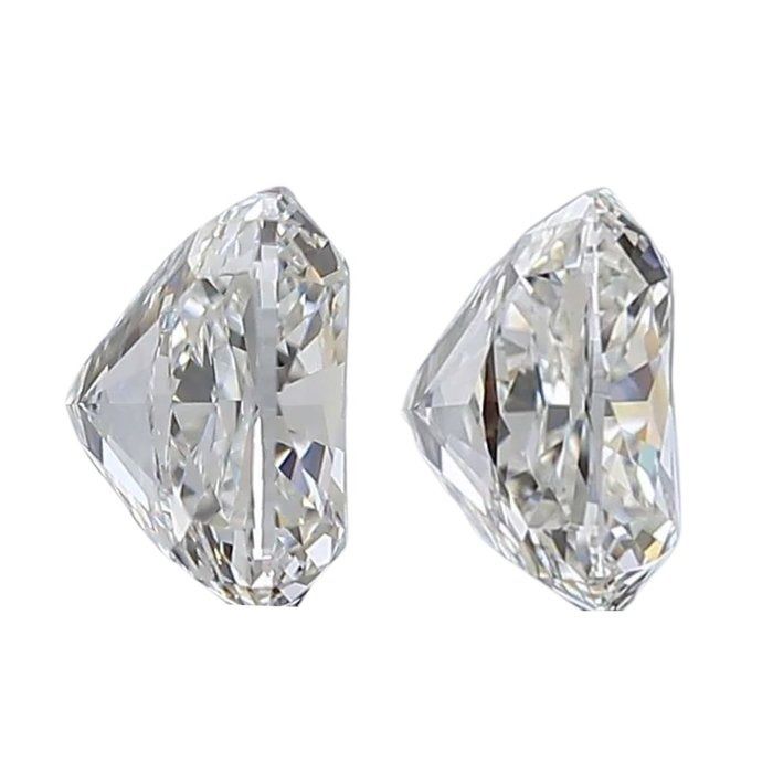 1.80 Carat GIA Certified Natural Diamond Cushion Modified Brilliant Pair