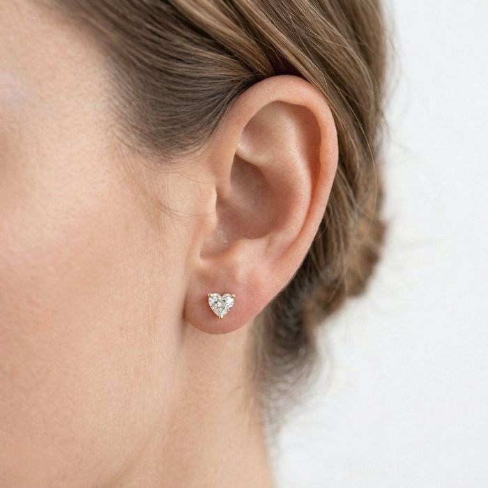 1,85 Karat GCI-zertifizierte Naturdiamant-Ohrstecker aus 18k Gelbgold