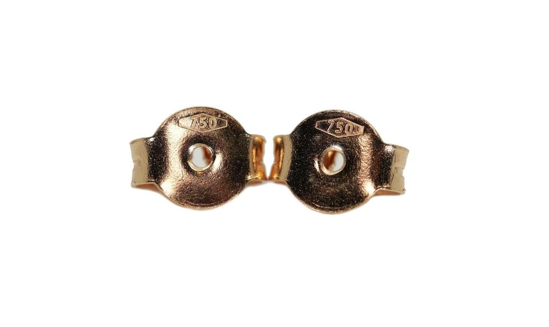 18k Yellow Gold Halo Earrings 0.80 carats Diamond Stud Earrings - IGI Certificate