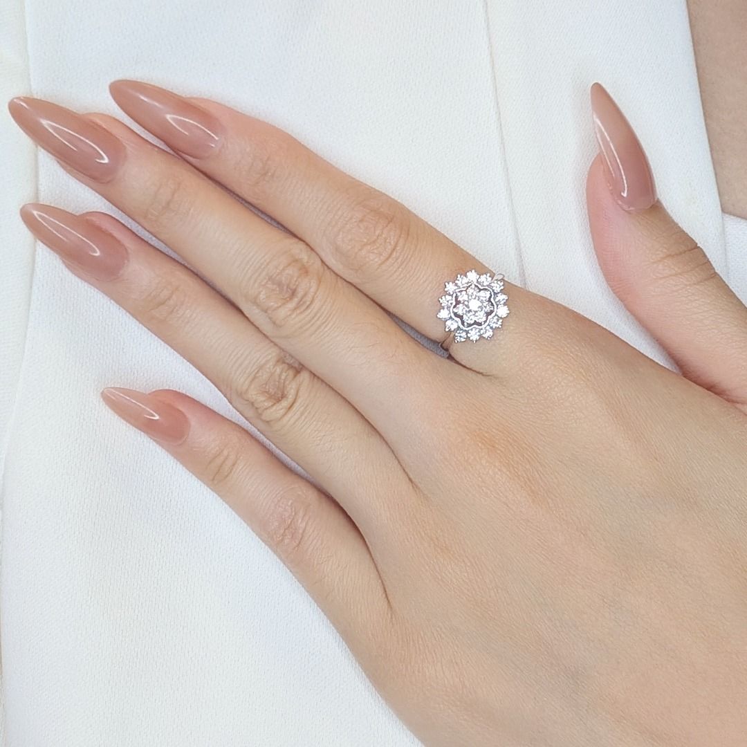 Breathtaking 1.15ct Natural Diamond Ring in 14K White Gold