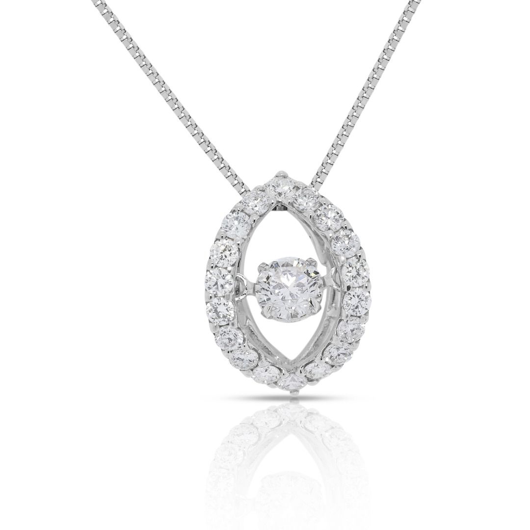 Elegant 0.60ct Natural Diamond Pendant in 18K White Gold