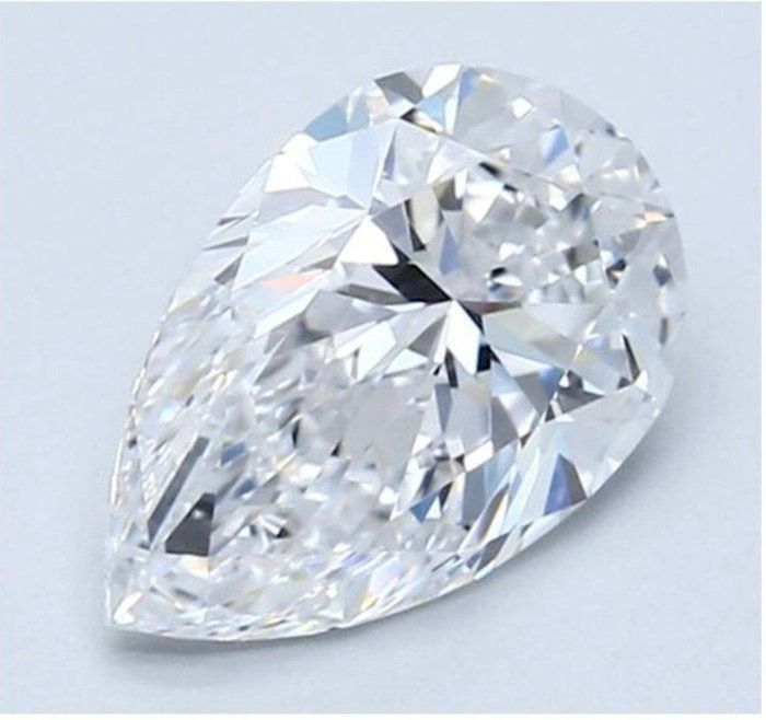 Radiant 6.13ct Pear-Shaped Natural Diamond - IGI Certified