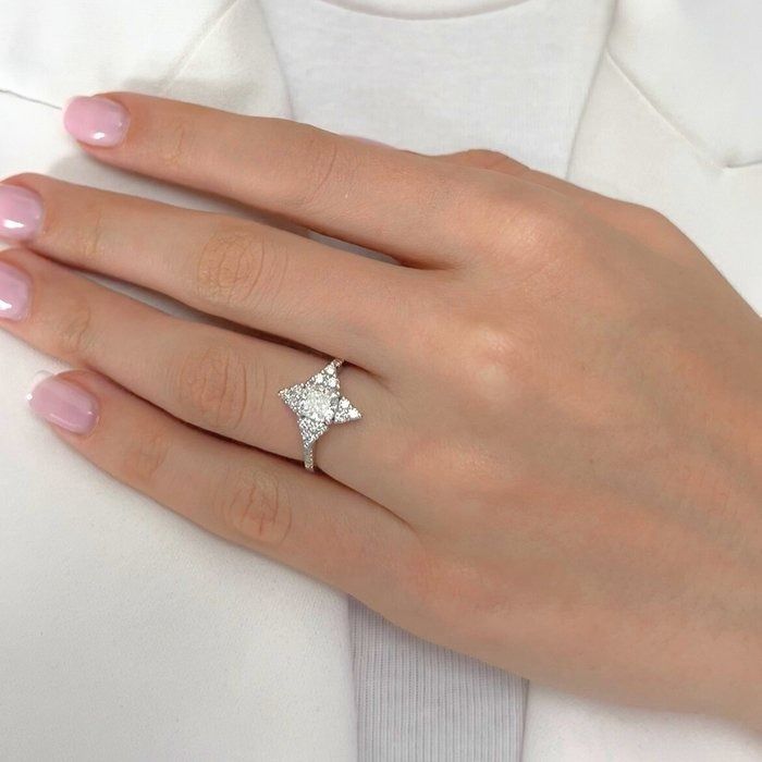 Dazzling 1.46ct Diamonds Ring in 18k White Gold