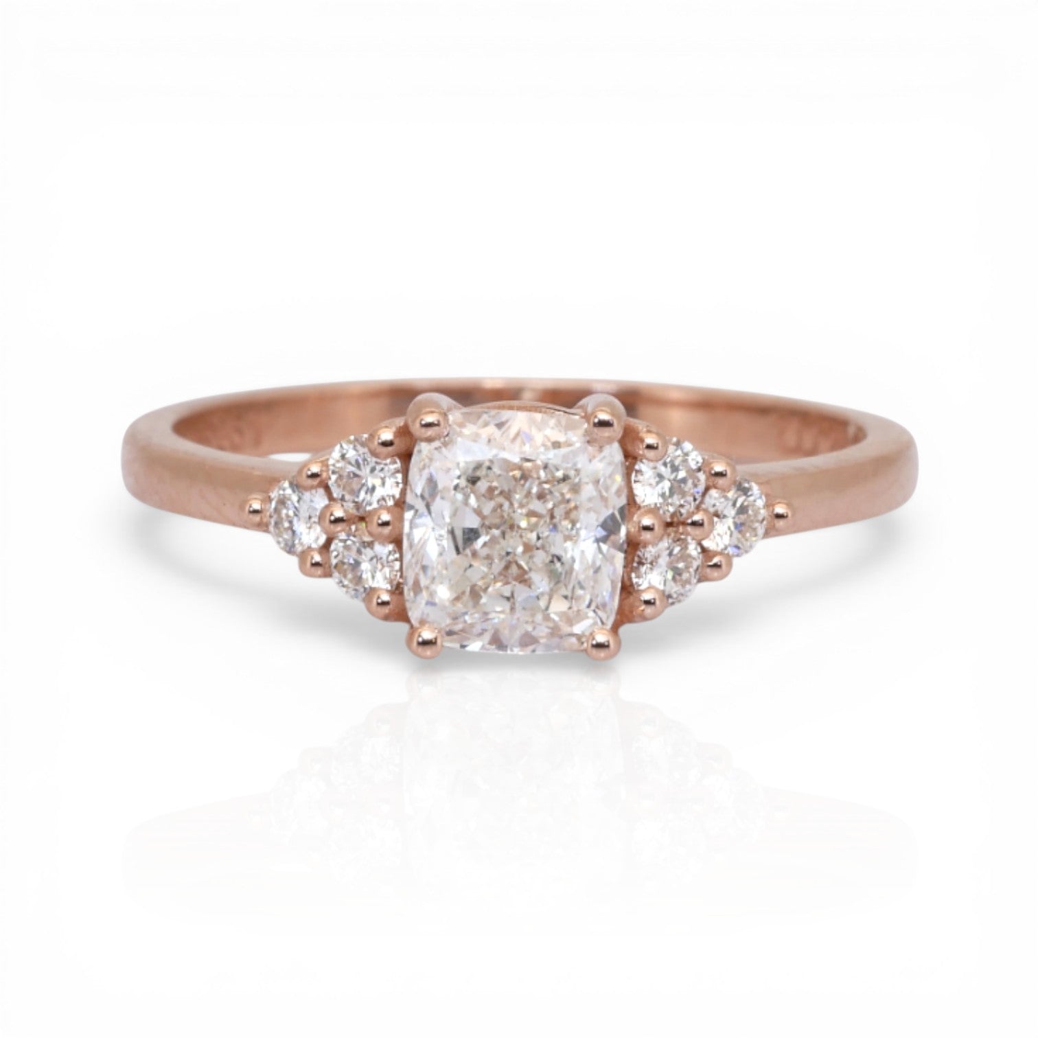 IGI Certified 1.22ct Diamonds 7-Stone Ring in 18k Rose Gold