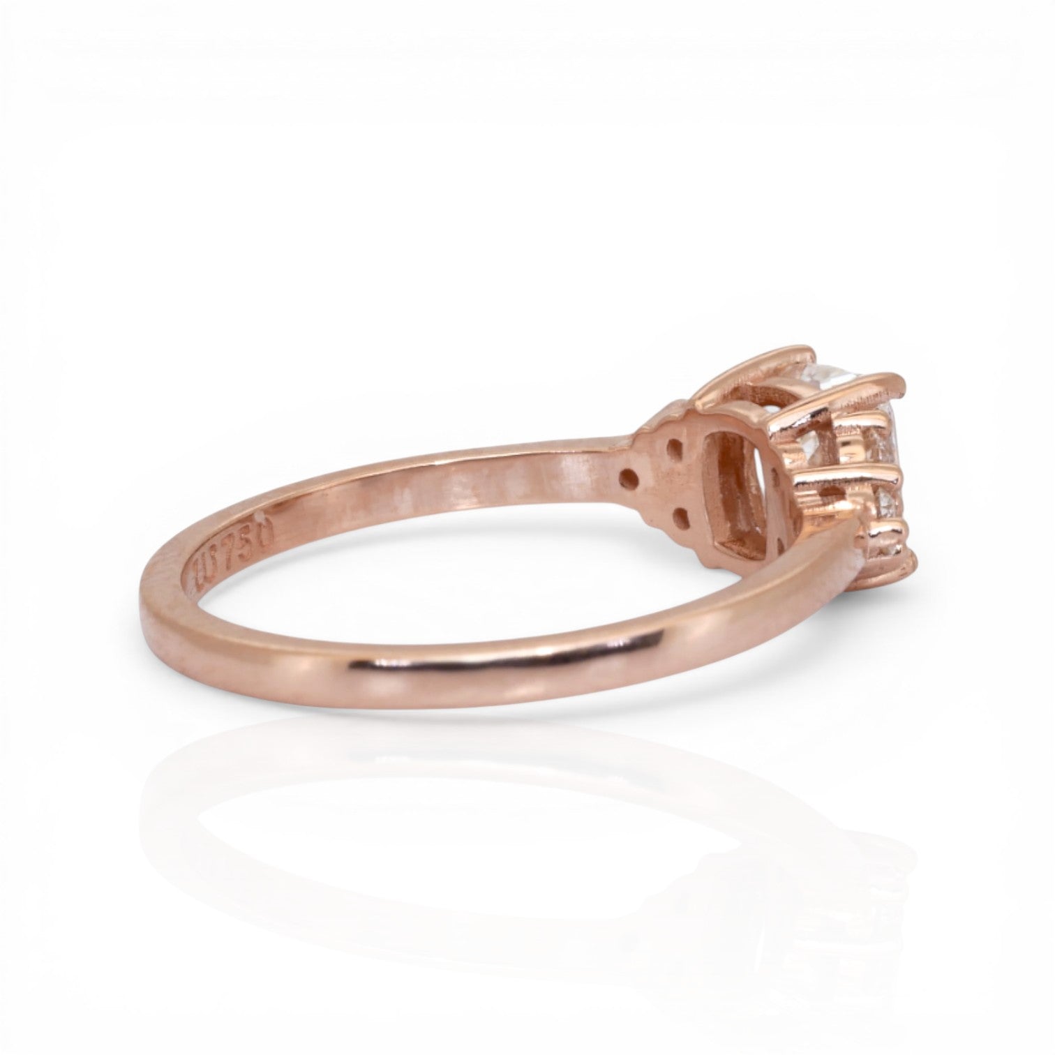 IGI Certified 1.22ct Diamonds 7-Stone Ring in 18k Rose Gold