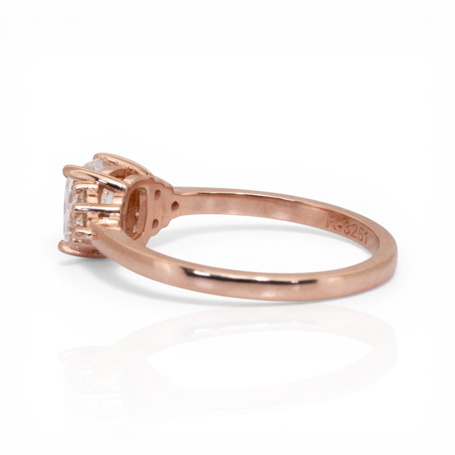 IGI Certified 1.22ct Diamonds 7-Stone Ring in 18k Rose Gold