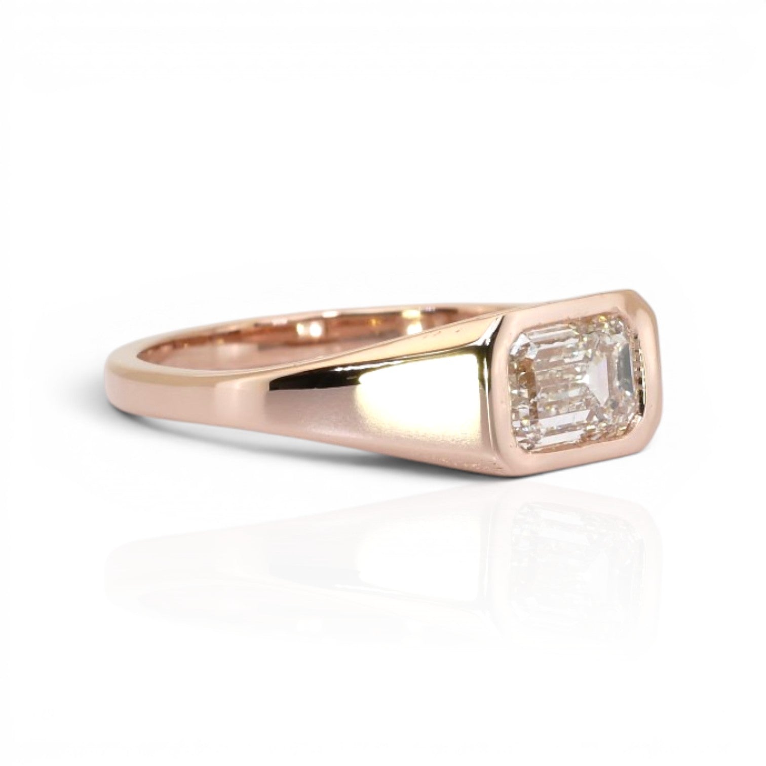 1.01 Carat IGI Certified Natural Diamond 18k Rose Gold Solitaire Ring