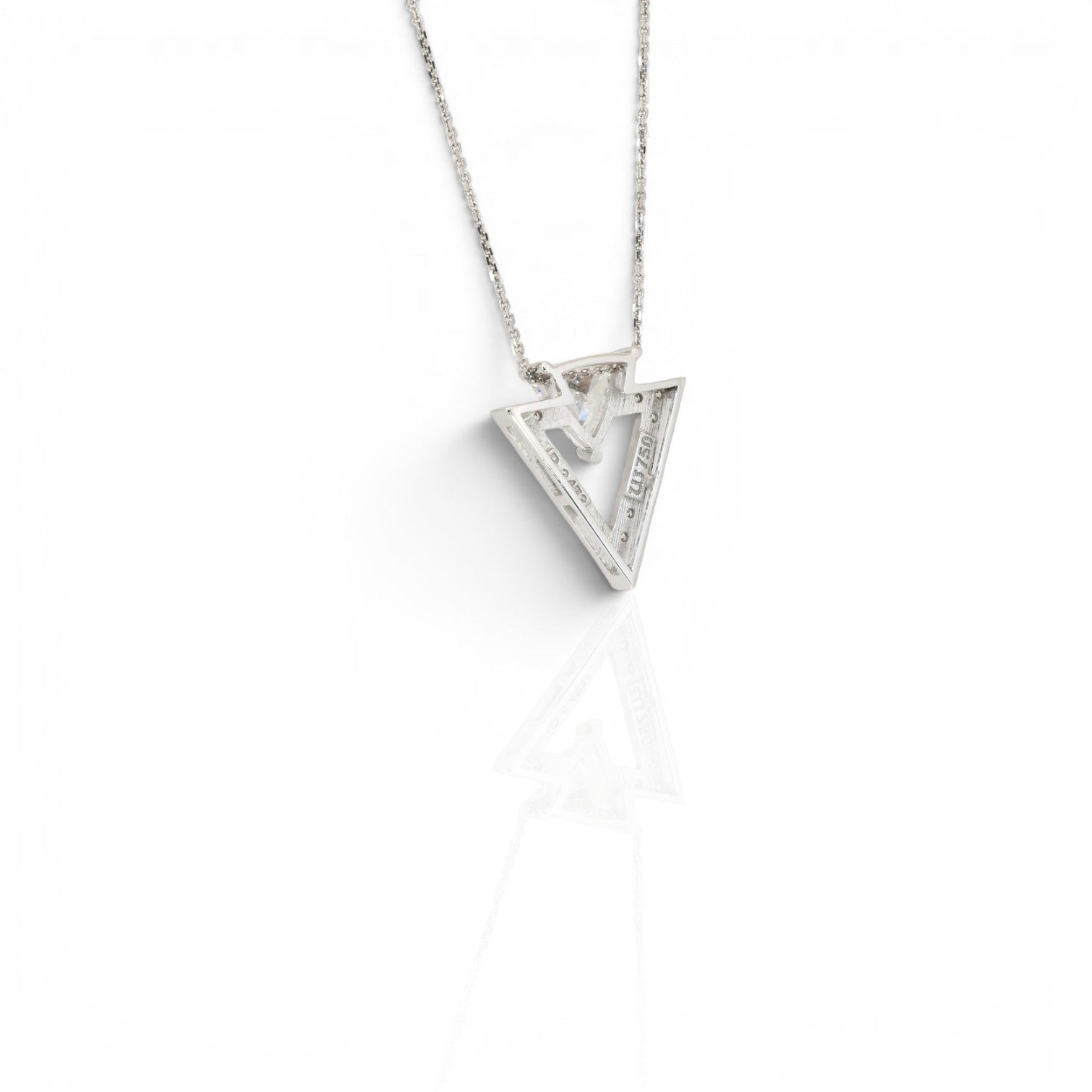 1.10 Carats IGI Certified Natural Diamonds 18k White Gold Necklace With Pendant