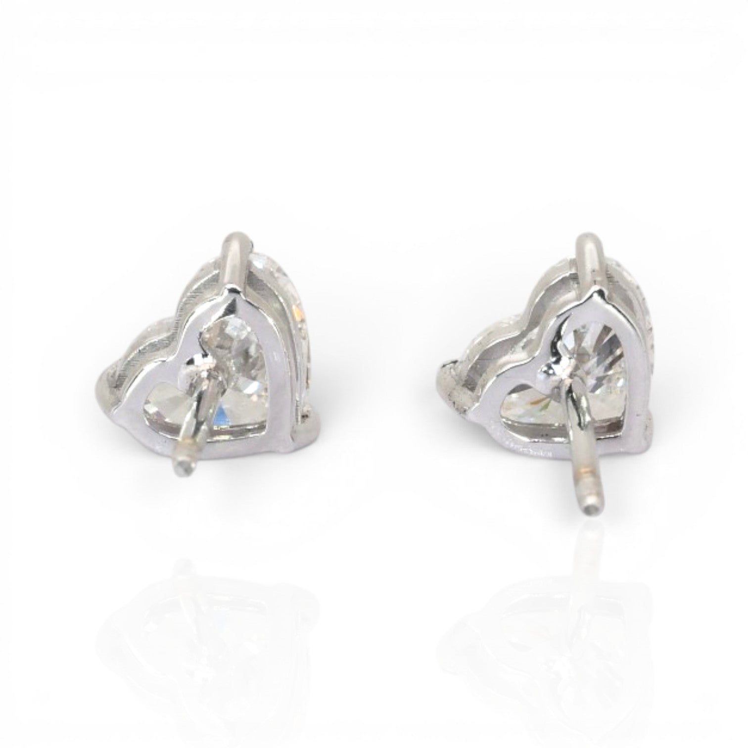 2.01 Carats GIA Certified Natural Diamonds 18k White Gold Stud Earrings