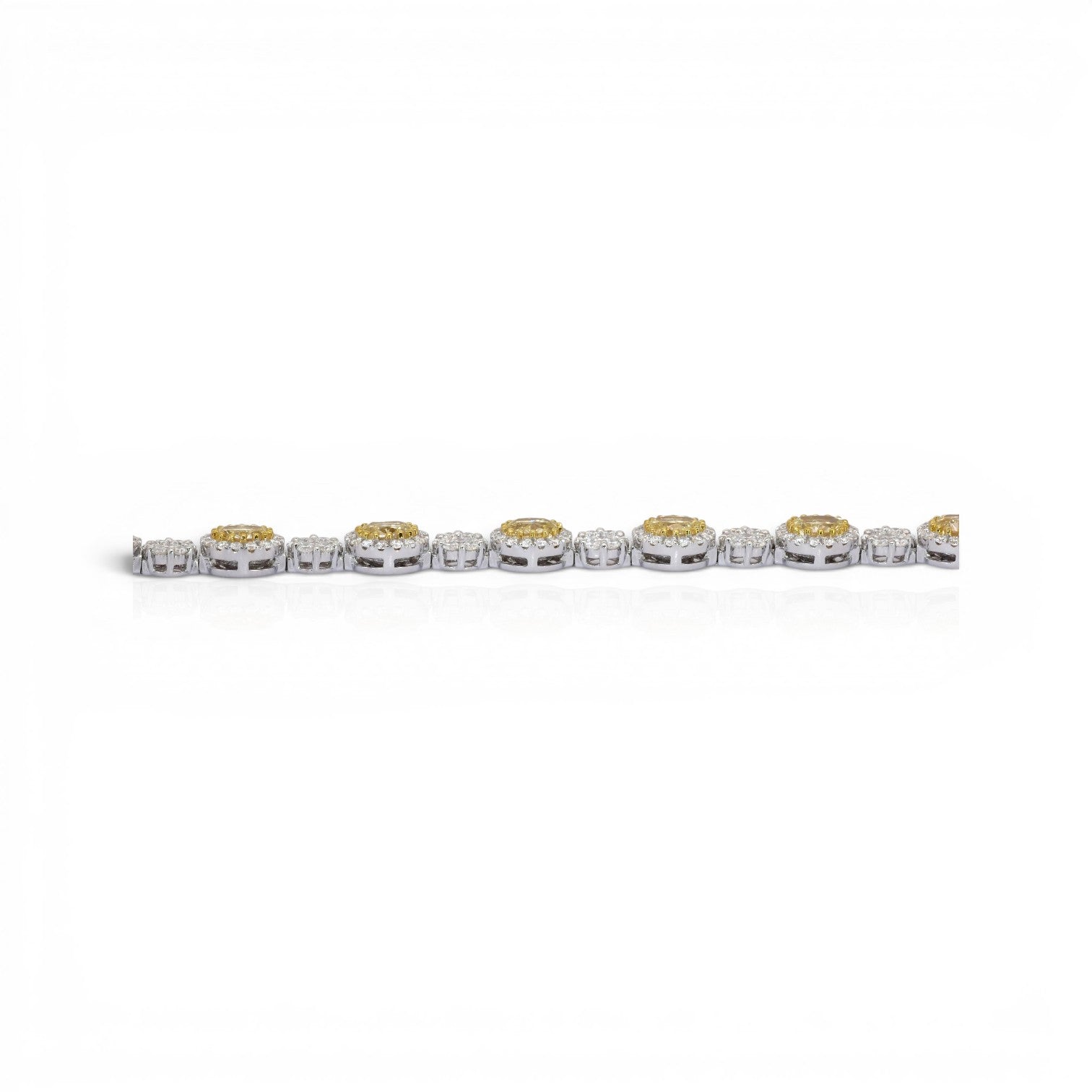 13.64 Carats IGI Certified Natural Diamonds 18k White Gold Bracelet