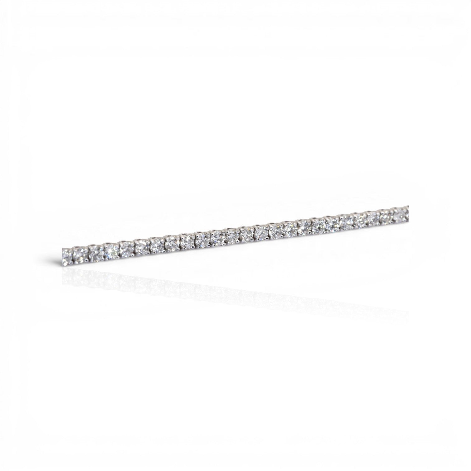 3.01 Carats IGI Certified Natural Diamonds 18k White Gold Tennis Bracelet