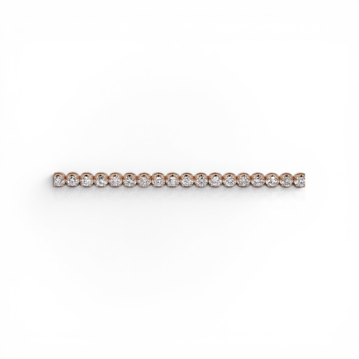 2.20 Carats IGI Certified Natural Diamonds 14k Rose Gold Tennis Bracelet