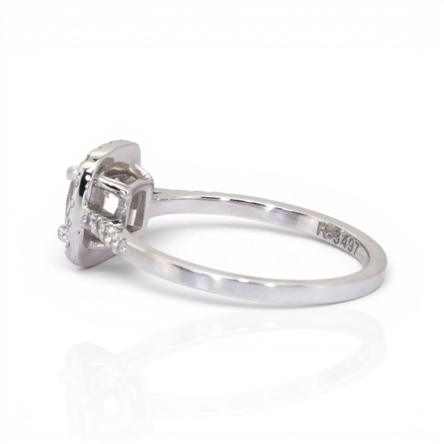 1.16 Carats IGI Certified Natural Diamonds 18k White Gold Halo Ring