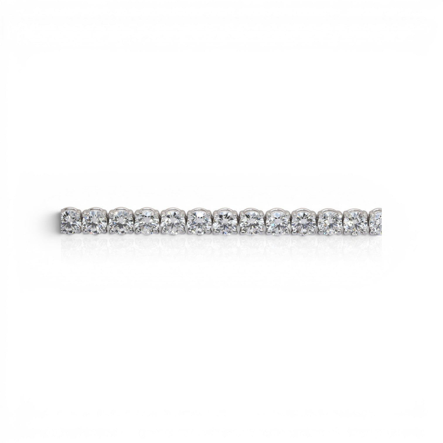 11.88 Carats IGI Certified Natural Diamonds 18k White Gold Tennis Bracelet