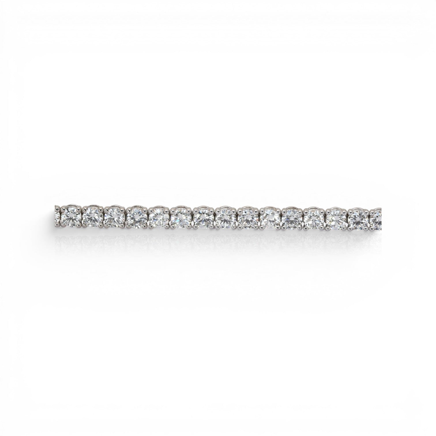 6.02 Carats IGI Certified Natural Diamonds 18k White Gold Tennis Bracelet