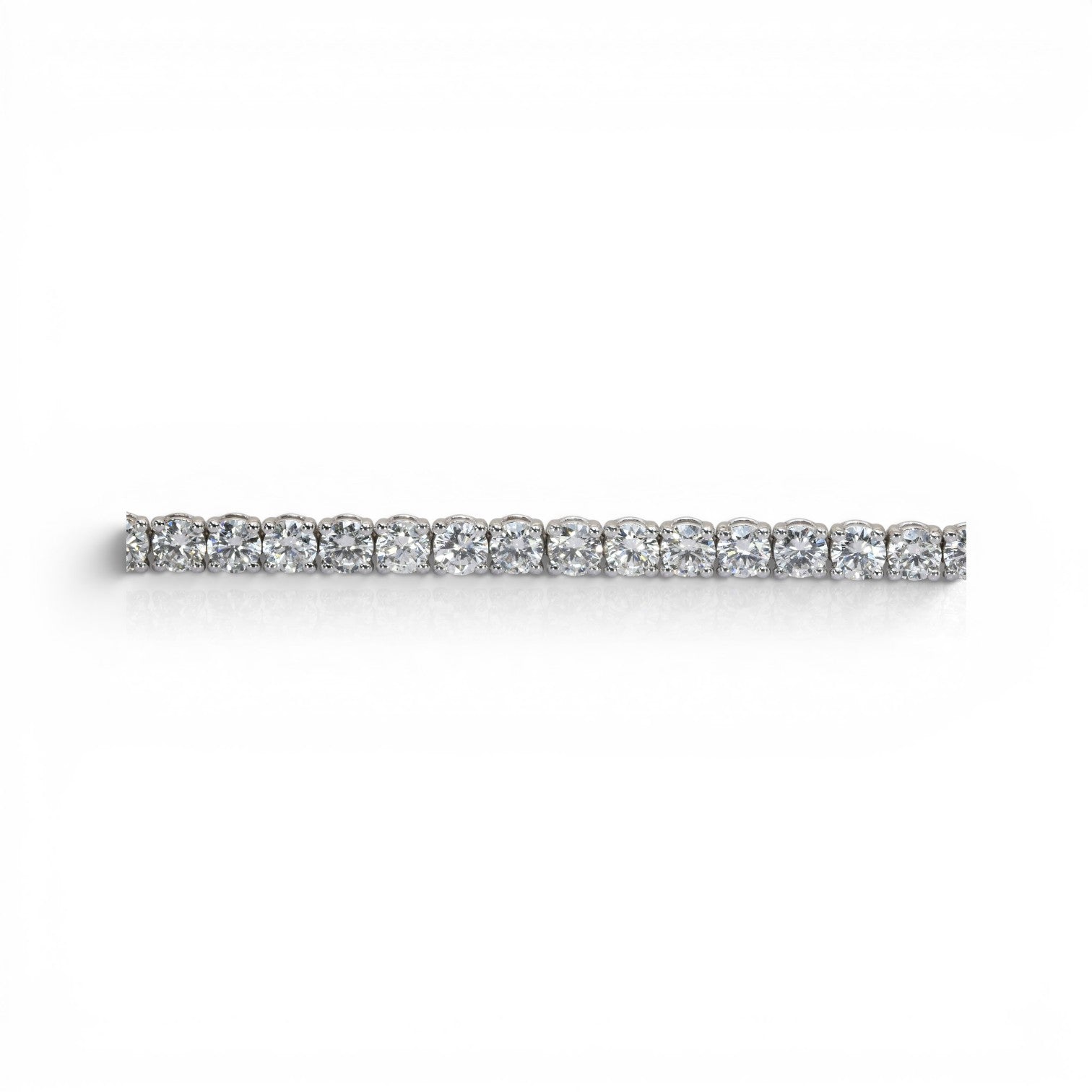 6.01 Carats IGI Certified Natural Diamonds 18k White Gold Tennis Bracelet