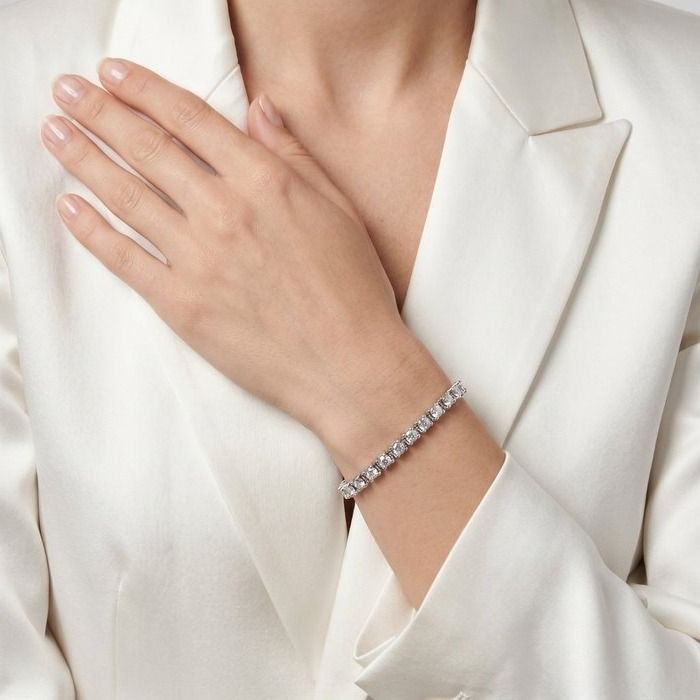 2,40 Karat IGI-zertifiziertes Naturdiamant-Armband aus 18K Weißgold