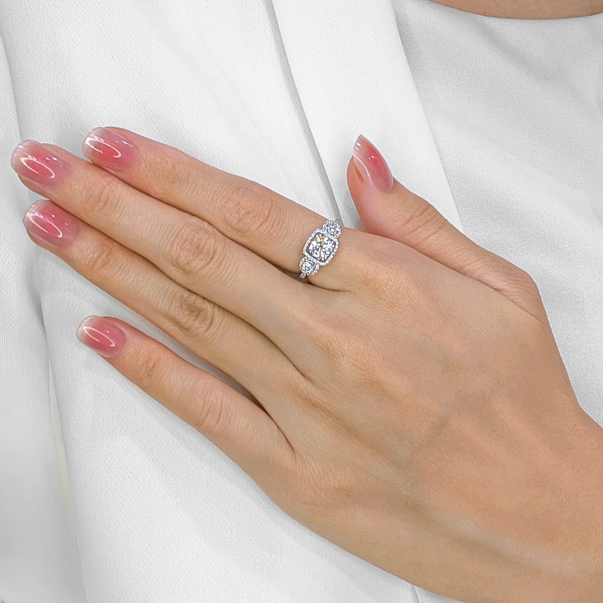 Pristine 1.28ct Natural Diamond Ring in 18K White Gold (New-Unworn) - GIA Certified