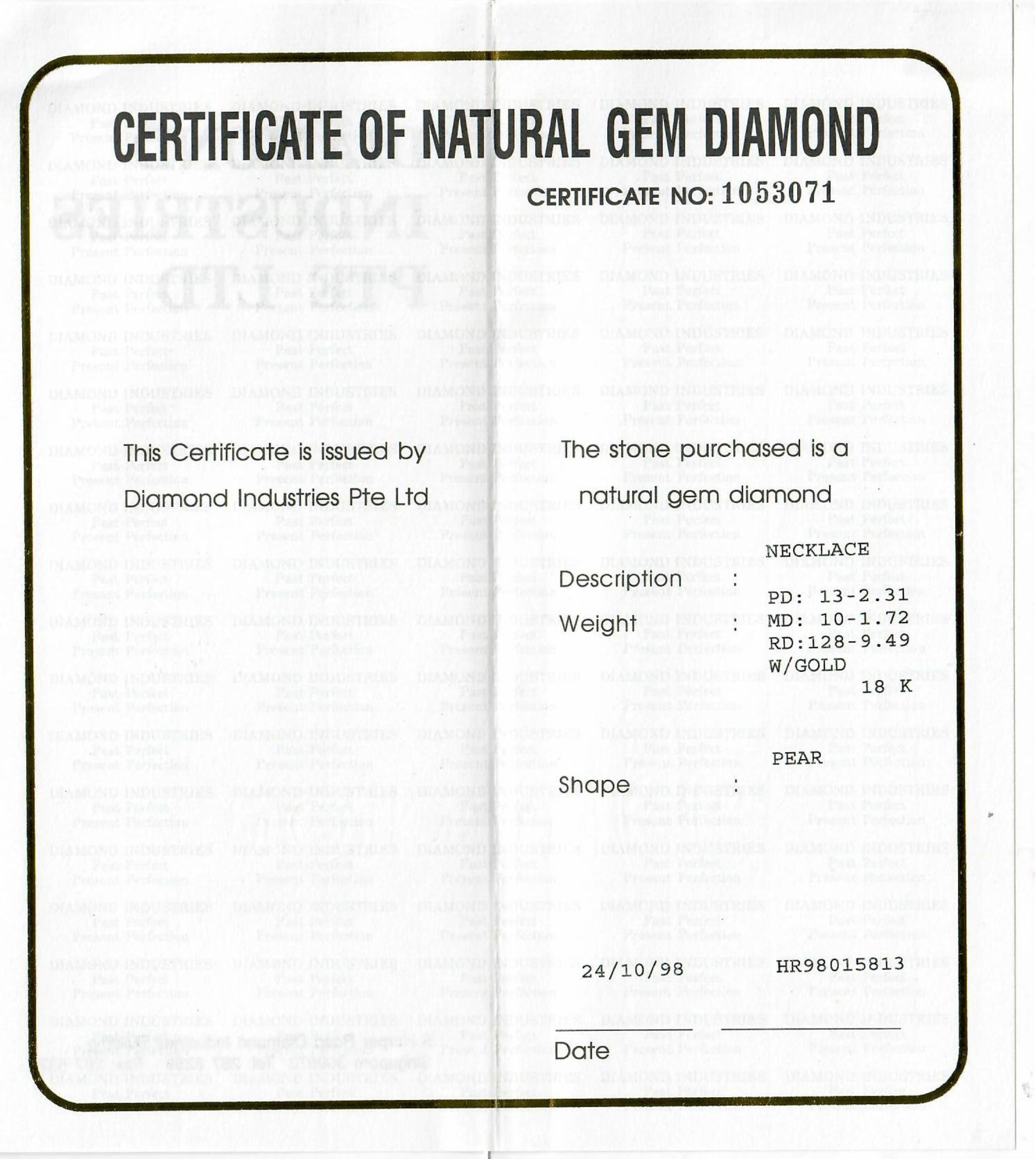 Magnificent 13.52ct Natural Diamond Necklace in 18K White Gold - Certified Natural Gem Diamonds