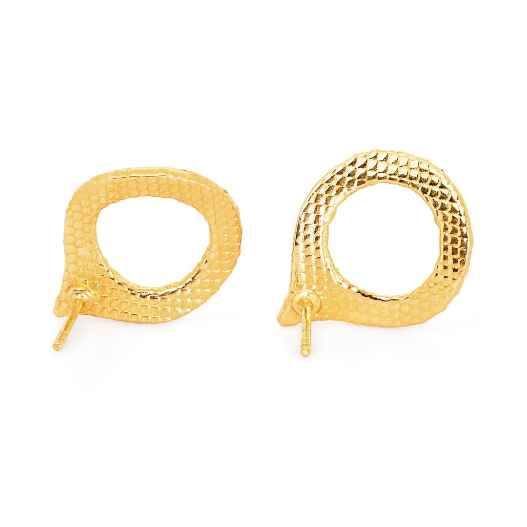Glistening 1.28ct Natural Diamond Pave Hoop Earrings in 18K Yellow Gold - IGI Certified