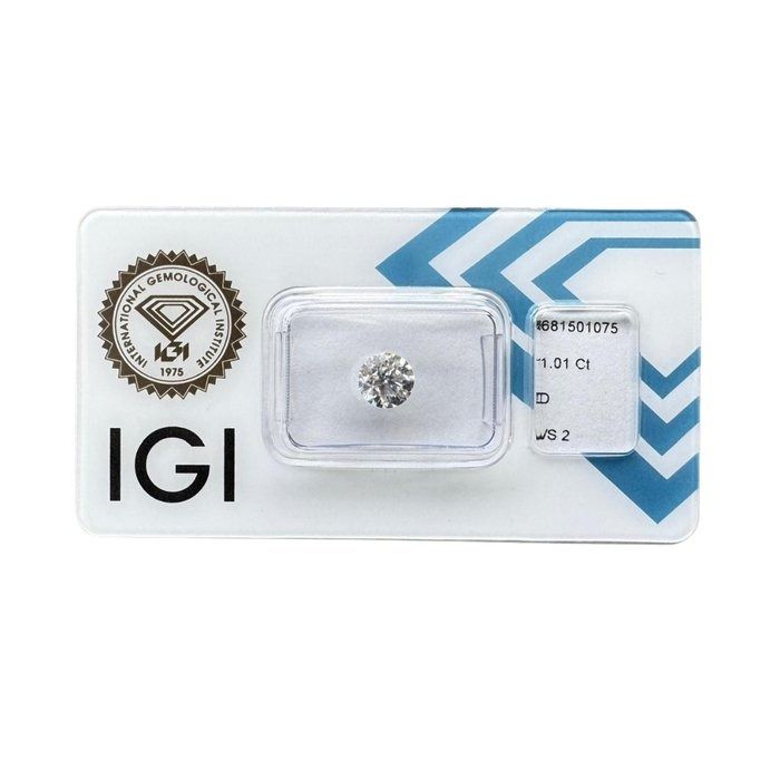 Radiant 1.01ct Triple Excellent Ideal Cut Round-Shaped Diamond - IGI Certified