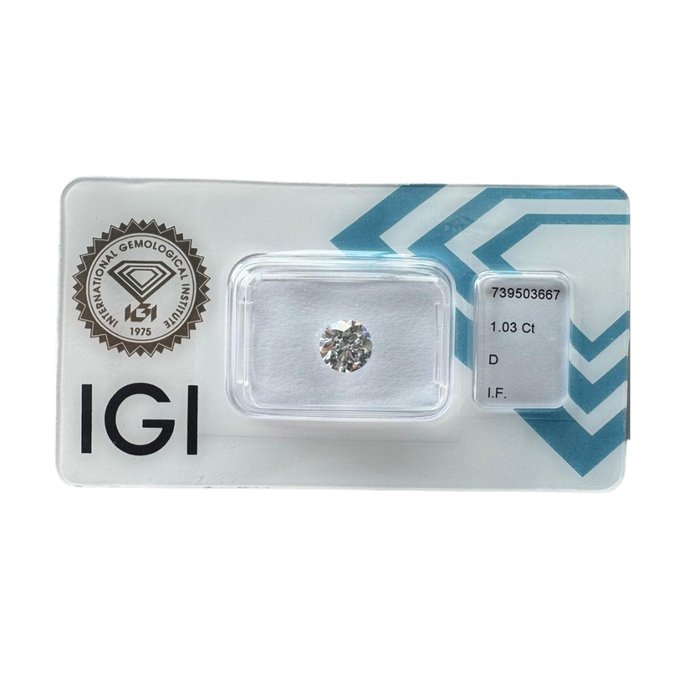 Luminous 1.03ct Natural Round-Shaped Diamond - IGI Certified