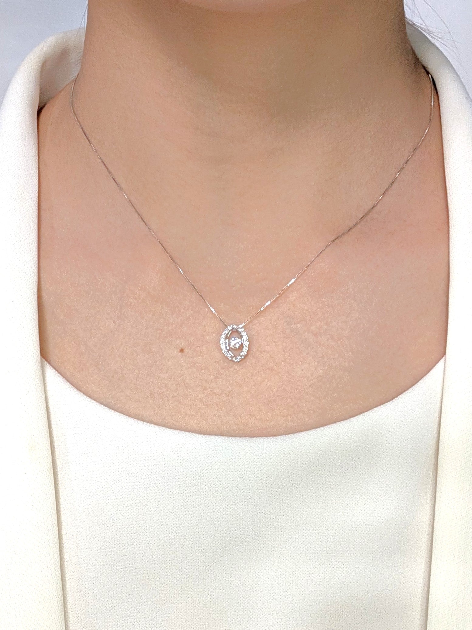 Elegant 0.60ct Natural Diamond Pendant in 18K White Gold