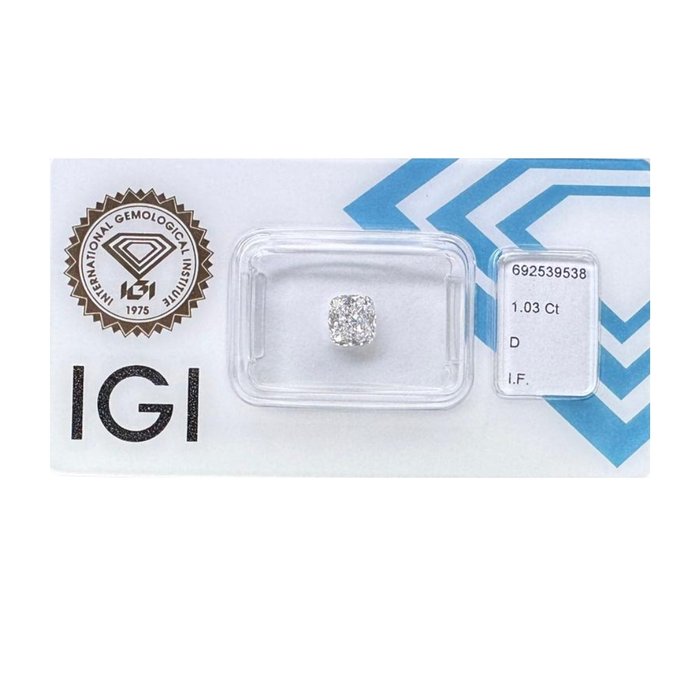 Radiant 1.03ct Double Excellent Ideal Cut Cushion-Shaped Diamond - IGI Certified