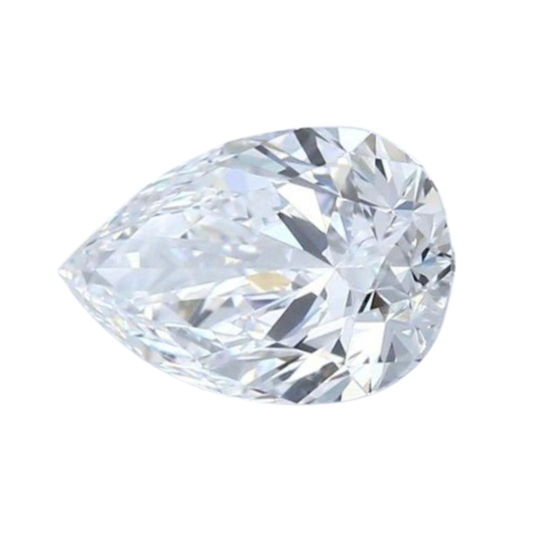 Radiant 6.13ct Pear-Shaped Natural Diamond - IGI Certified