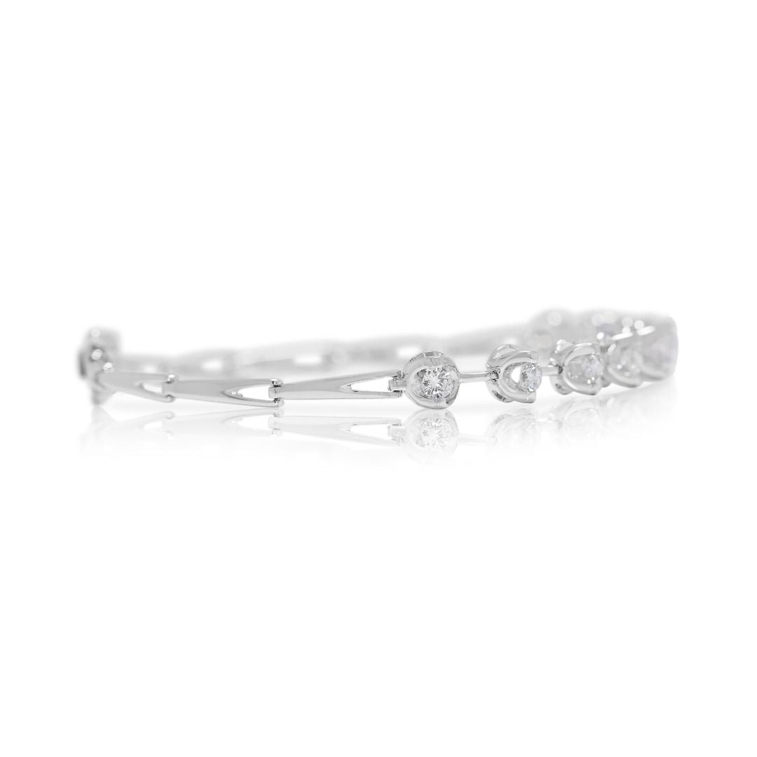 Sparkling 0.54ct Natural Diamond Bracelet in 18K White Gold