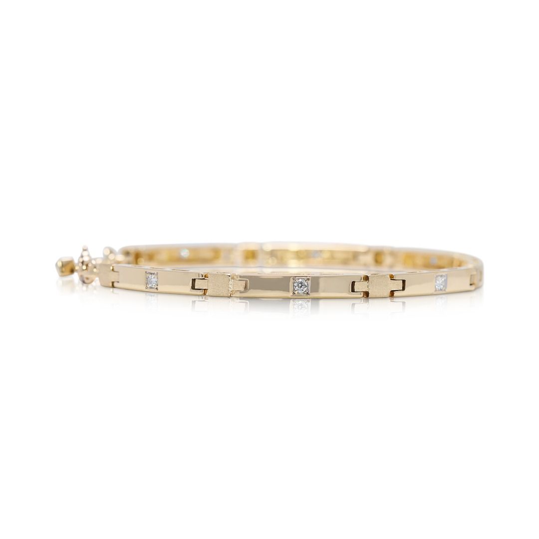Impeccable 0.21ct Natural Diamonds Bracelet in 18K Yellow Gold