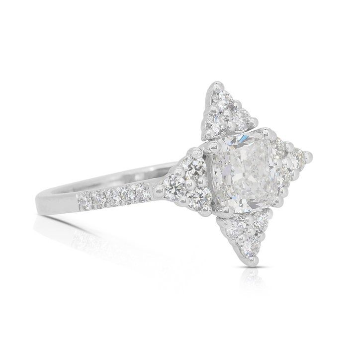 Dazzling 1.46ct Diamonds Ring in 18k White Gold