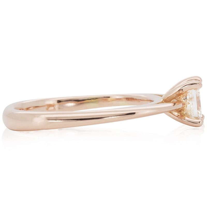 Elegant 0.40ct Princess-Cut Diamond Ring in 18K Rose Gold