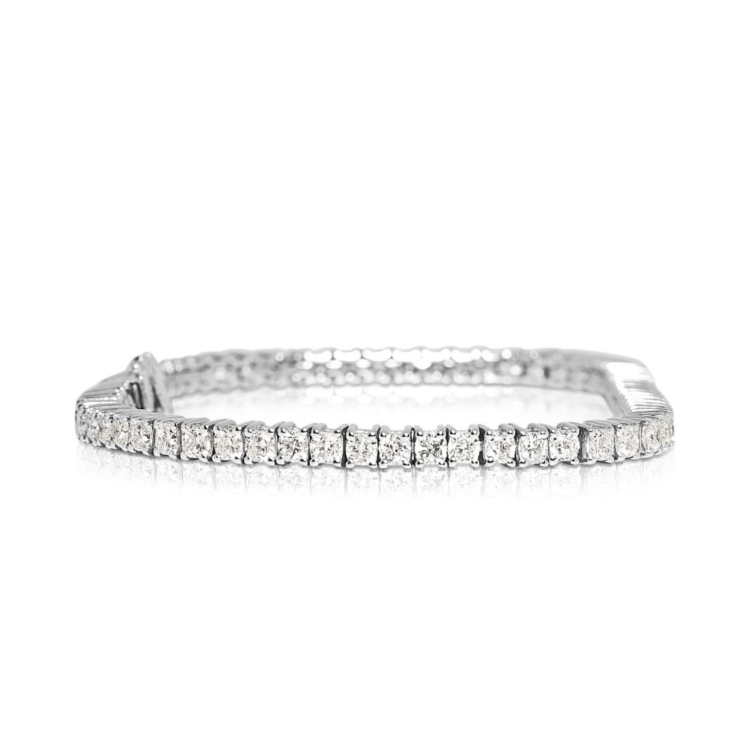 Breathtaking 4.96ct Diamond Bracelet in 18K White Gold