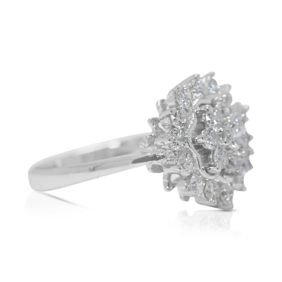 Breathtaking 1.15ct Natural Diamond Ring in 14K White Gold