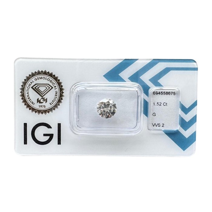 Brilliant 1.52ct Natural Round-Shaped Diamond - IGI Certified