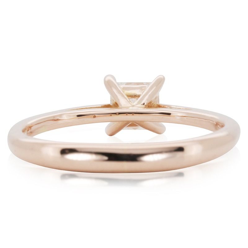 Elegant 0.40ct Princess-Cut Diamond Ring in 18K Rose Gold