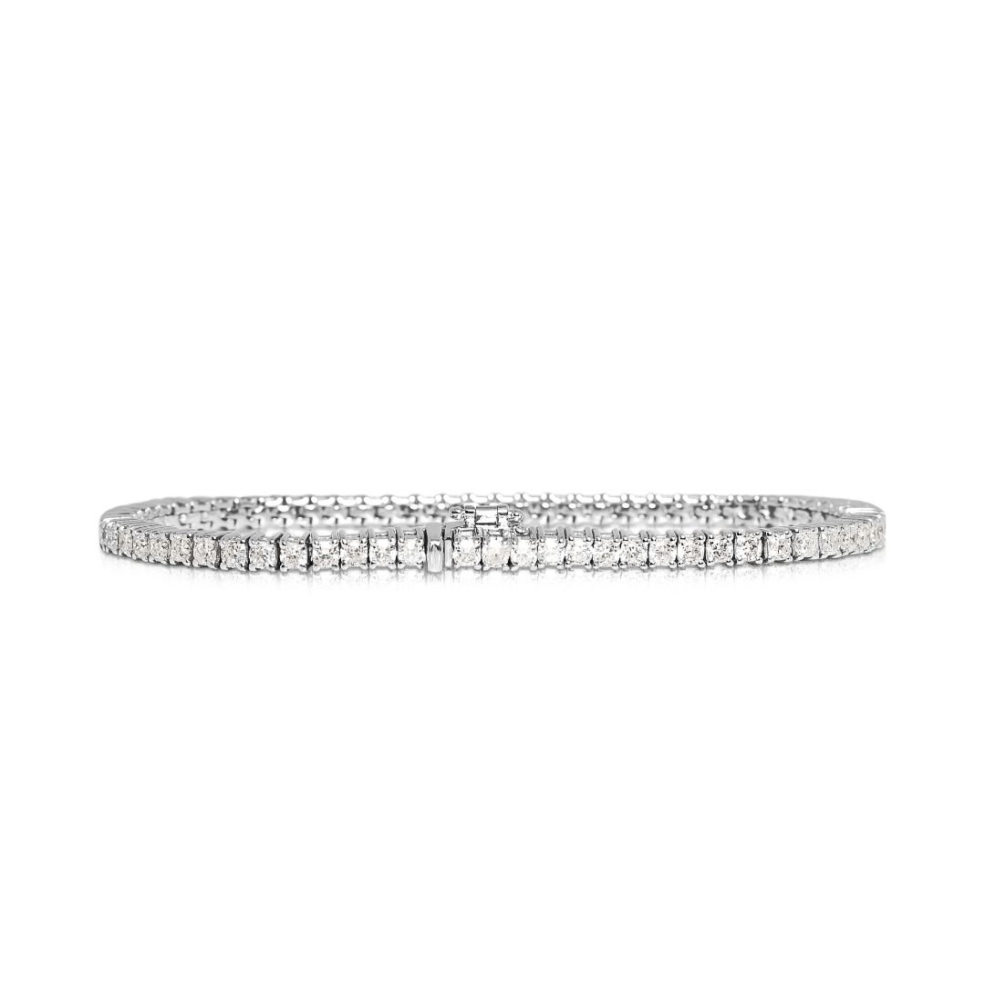 Breathtaking 4.96ct Diamond Bracelet in 18K White Gold