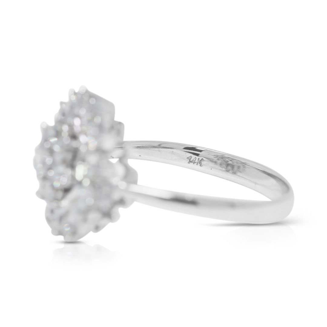 Breathtaking 1.15ct Natural Diamond Ring in 14K White Gold