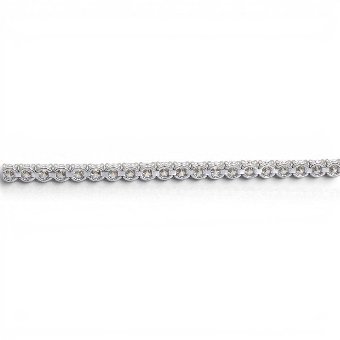 5,88 Karat IGI-zertifiziertes Naturdiamant-Tennisarmband aus 18K Weißgold