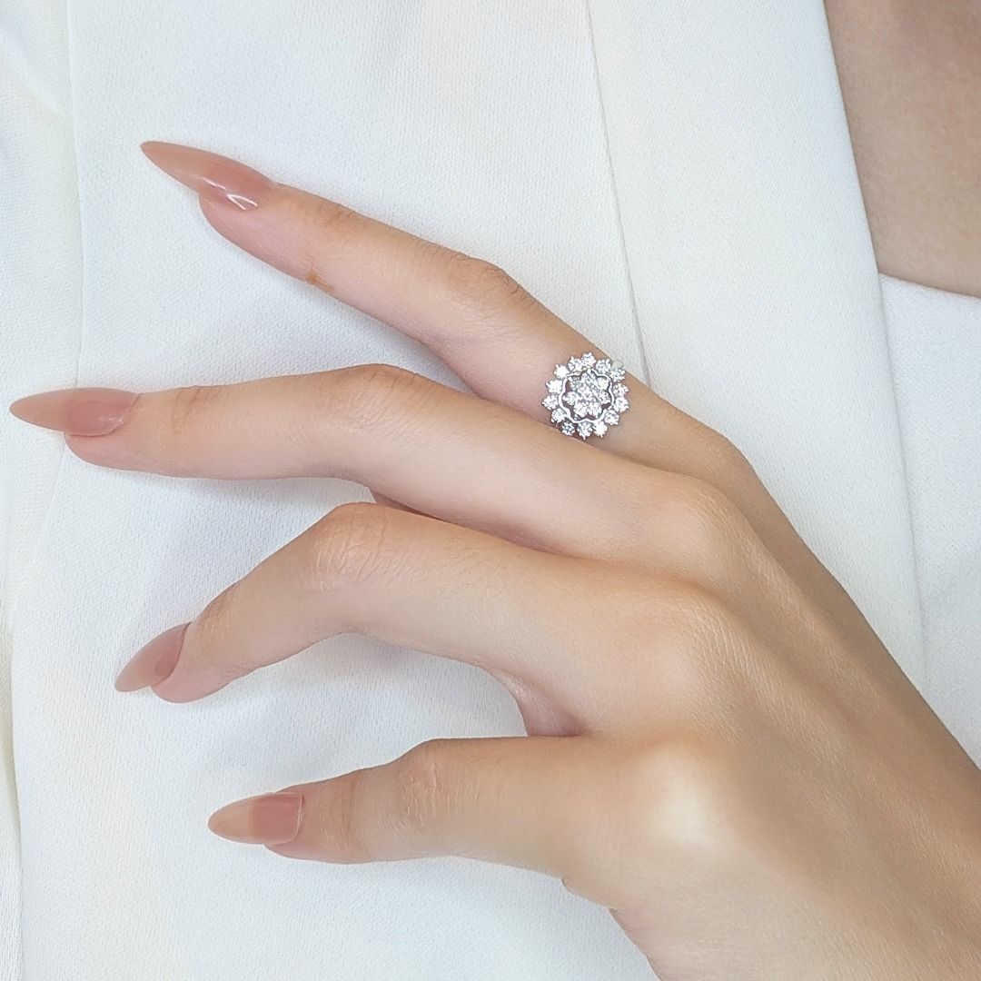 Breathtaking 1.15ct Natural Diamond Ring in 14K White Gold