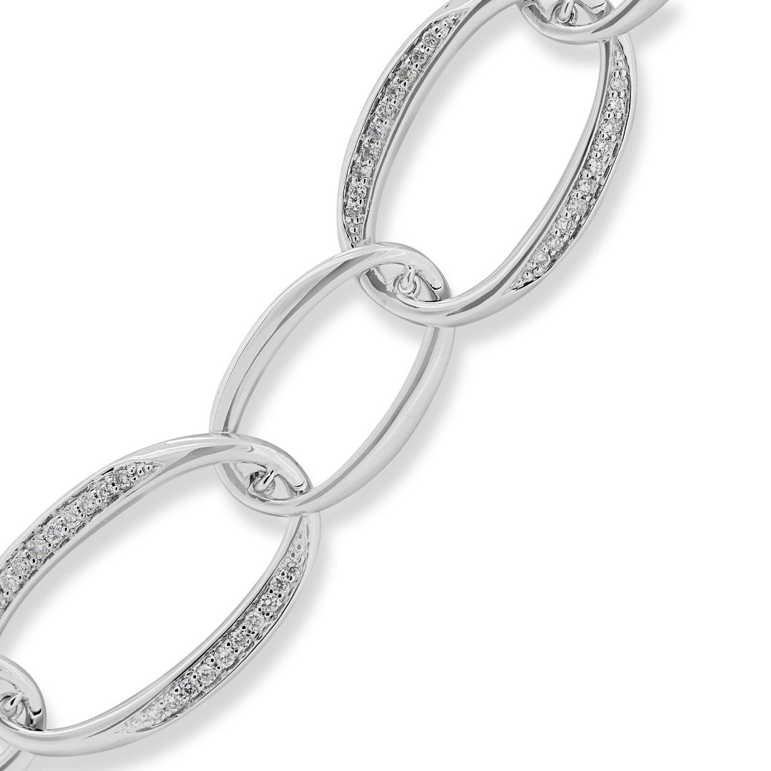 Substantial 0.65ct Natural Diamond Necklace in 18K White Gold