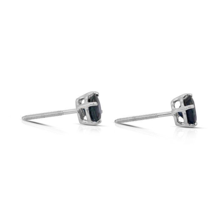 Exquisite 2.01ct Sapphire Stud Earrings in Platinum