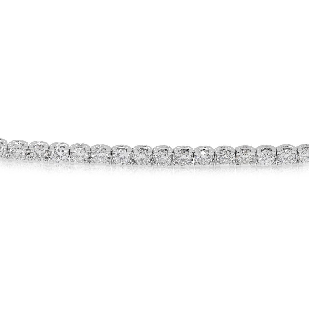 Exquisite 1.75ct Natural Diamonds Bracelet in 18K White Gold