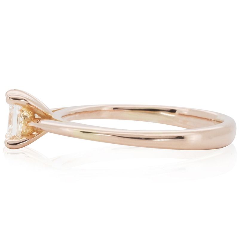 Elegant 0.40ct Princess-Cut Diamond Ring in 18K Rose Gold