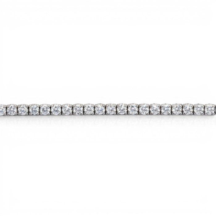 6.06 Karat IGI zertifiziertes Naturdiamant 18K Weißgold Tennisarmband
