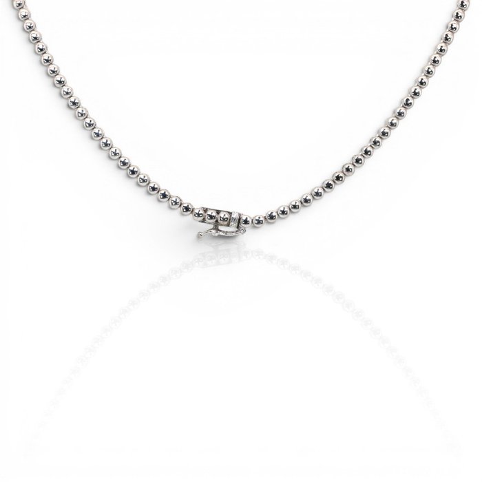 7.03 Carats IGI Certified Natural Diamond 18K White Gold Necklace