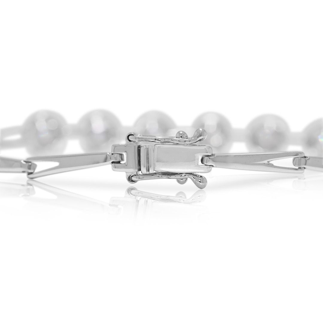 Sparkling 0.54ct Natural Diamond Bracelet in 18K White Gold